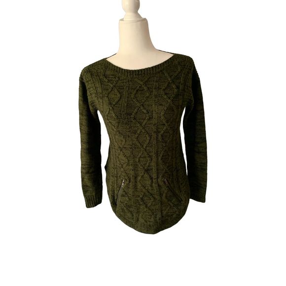 It's Our Time Lace Up Knit Sweater Womens Size XS - Picture 2 of 7